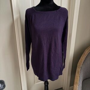 LOFT Purple Crew Neck Sweater
